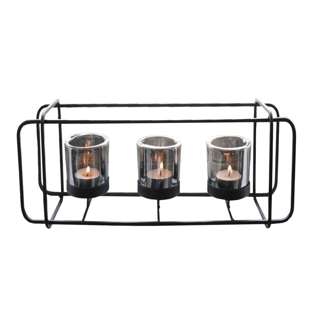 Black Iron Frame 3 Tea Light Holder £13.49